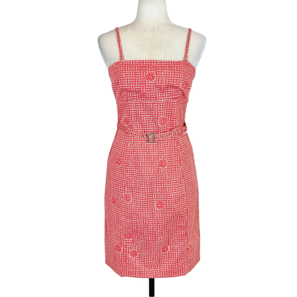 Jacob coral belted sundress